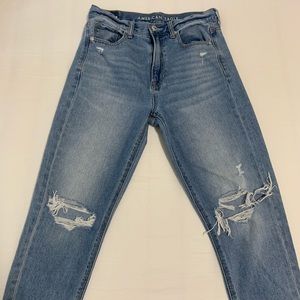 American Eagle Distressed Mom Jeans